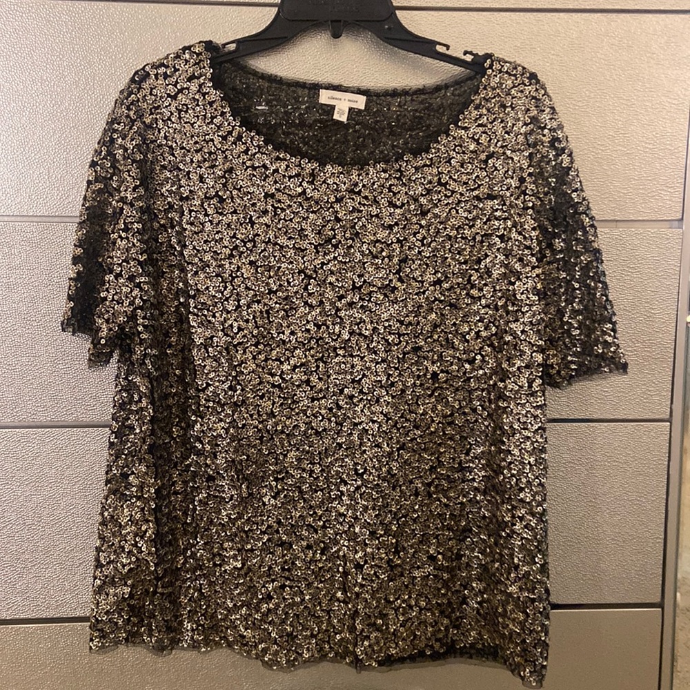 Gold Sequin Shirt